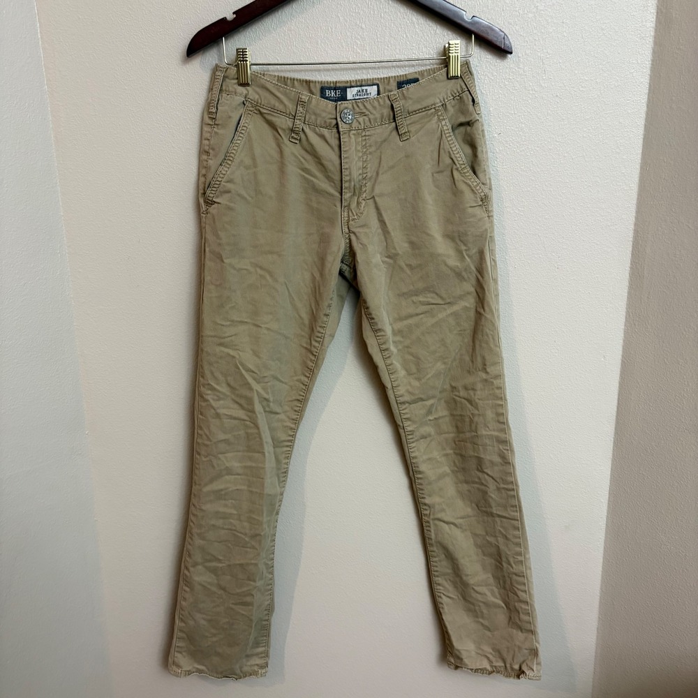 BKE‎ Jake Straight Pants 29R Khaki Tan Chino Casual Cotton Stretch Mens